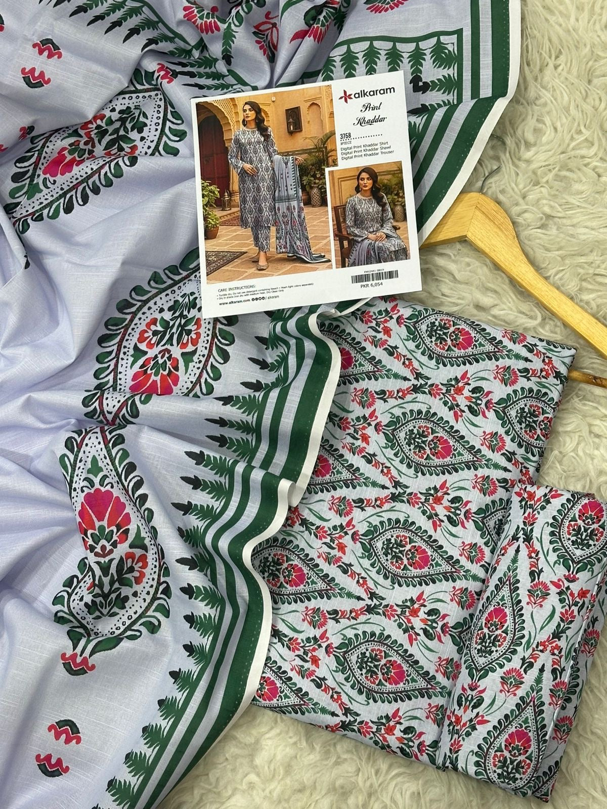 Alkaram Khaddar Printed Collection – 3 Pcs Premium Winter Suit