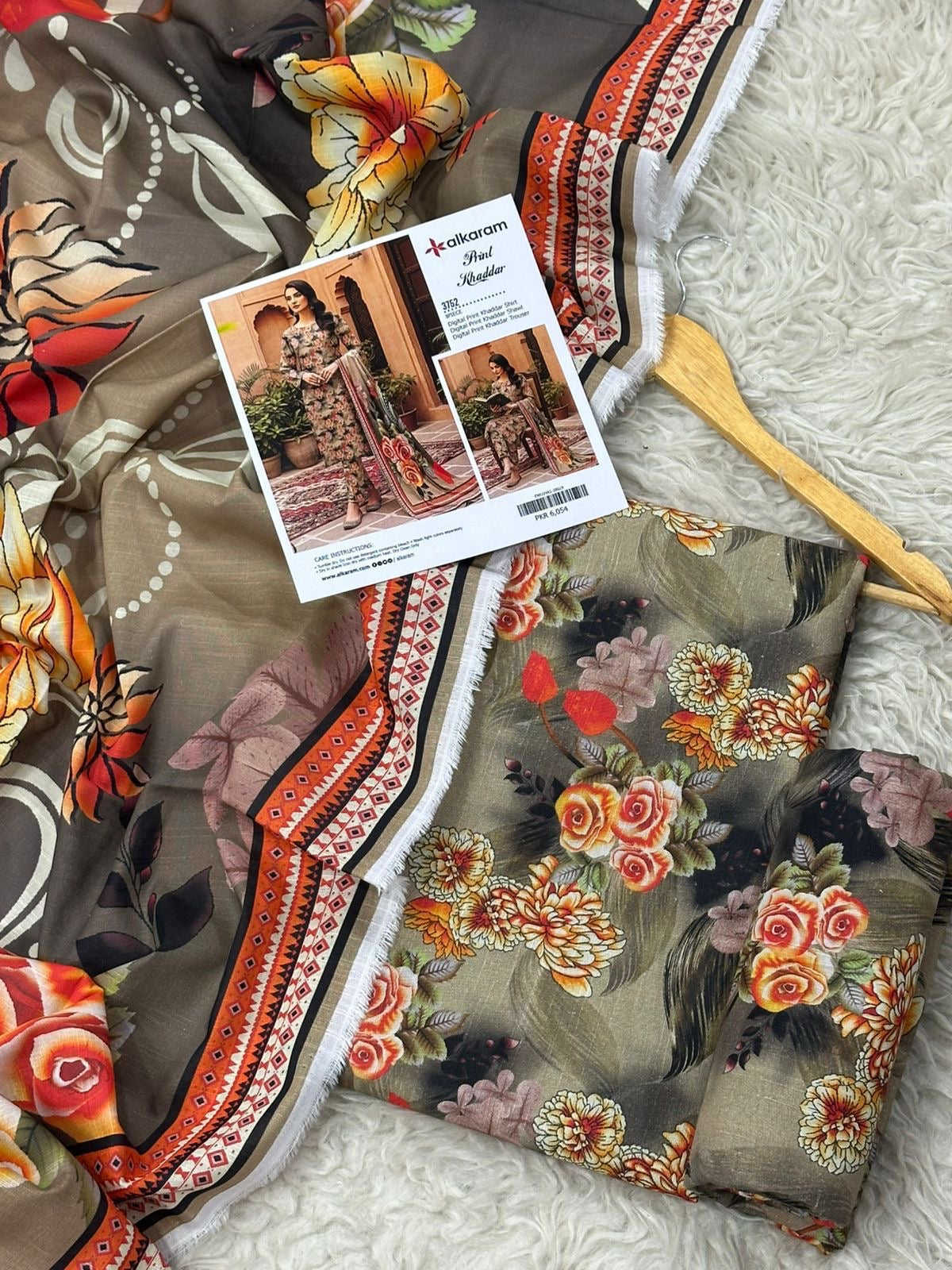 Alkaram Khaddar Printed Collection – 3 Pcs Premium Winter Suit