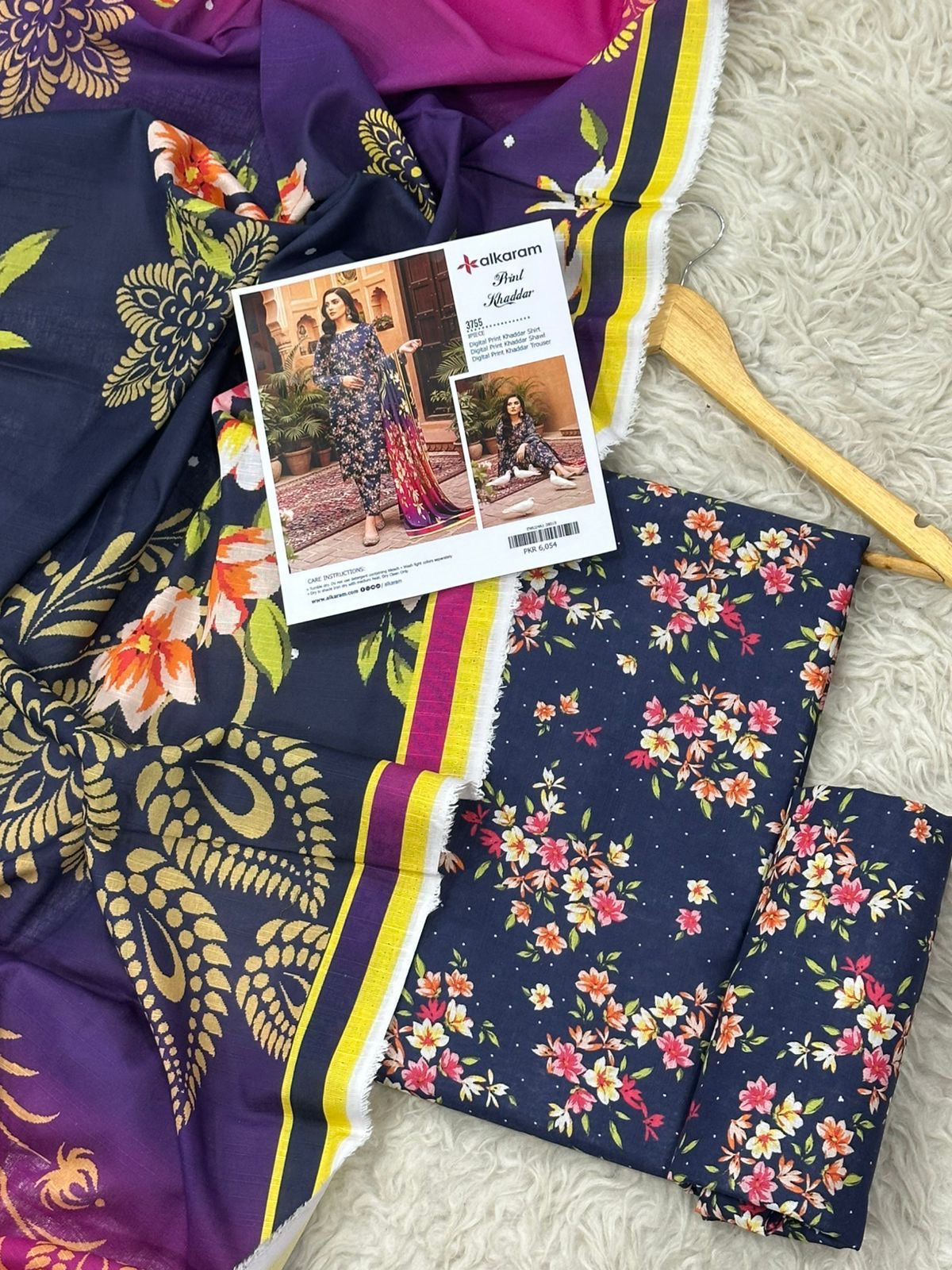 Alkaram Khaddar Printed Collection – 3 Pcs Premium Winter Suit