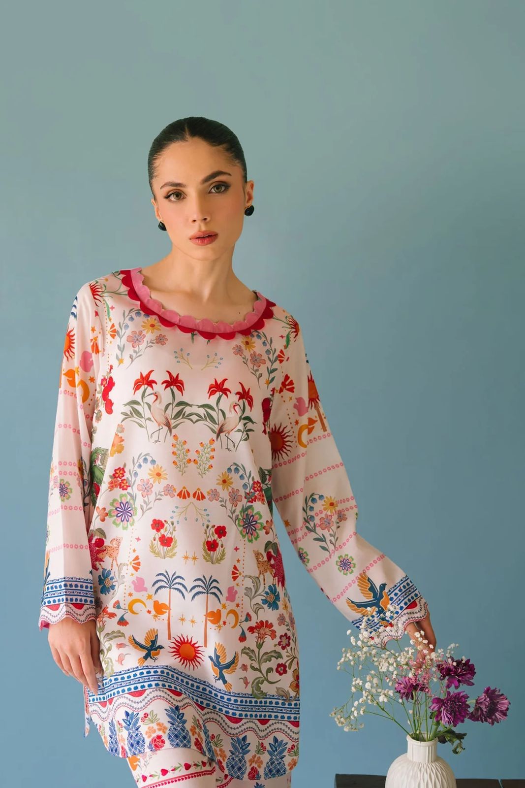 Jade – 2-Piece Pure Shemoz Silk Digital Printed Winter Suit