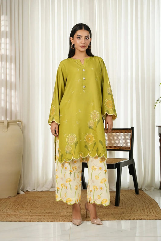 Jade – 2-Piece Pure Shemoz Silk Digital Printed Suit (Winter Collection)
