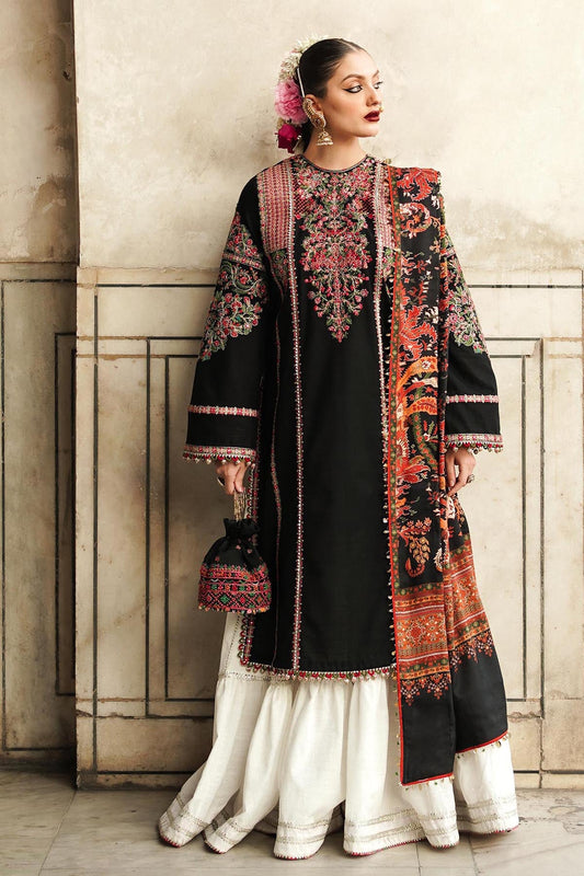 Winter 2025 | Hussain Rehar Coco HR-101 – Dhanak 3PC Suit with Wool Shawl