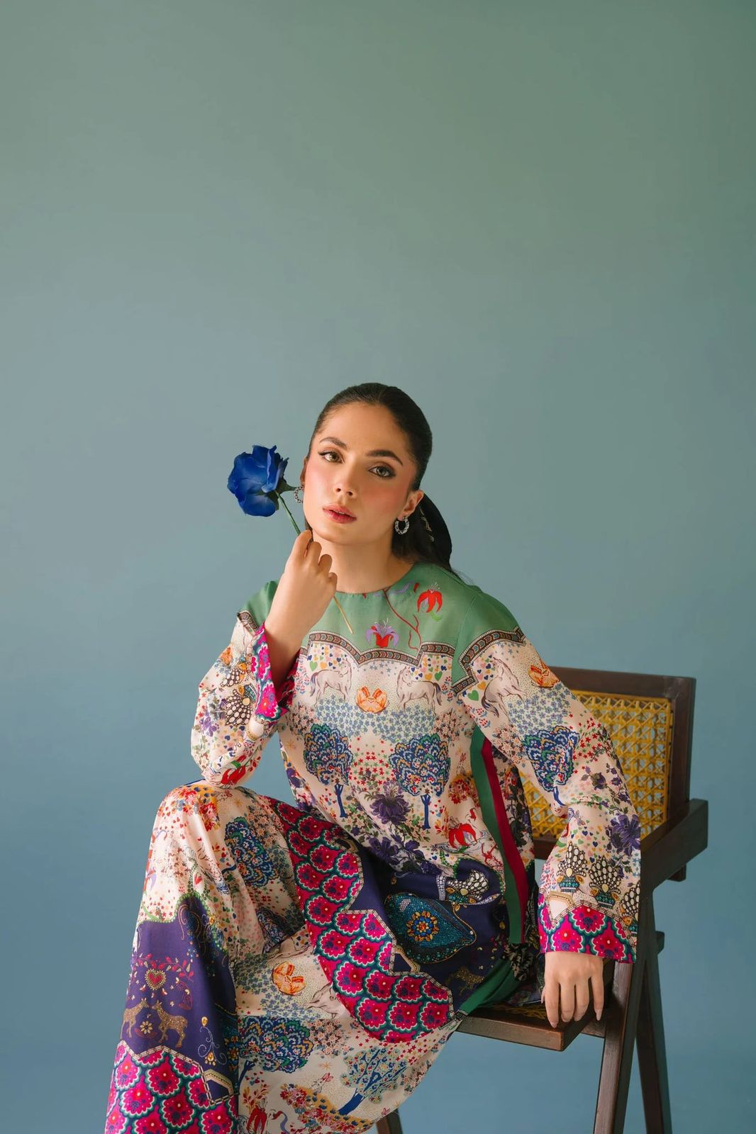 Jade – 2-Piece Pure Shemoz Silk Digital Printed Winter Suit