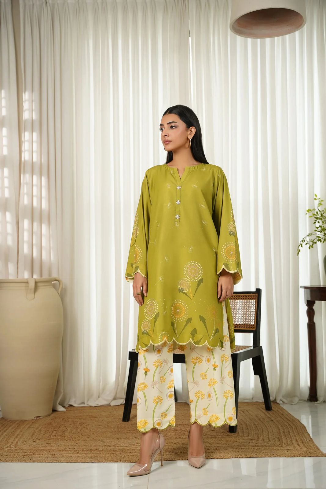Jade – 2-Piece Pure Shemoz Silk Digital Printed Suit (Winter Collection)