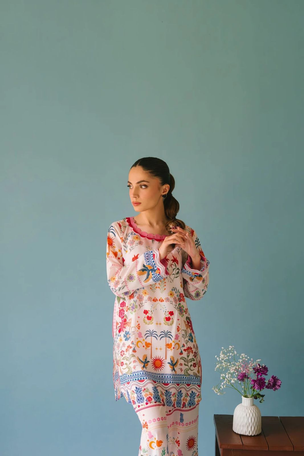 Jade – 2-Piece Pure Shemoz Silk Digital Printed Winter Suit