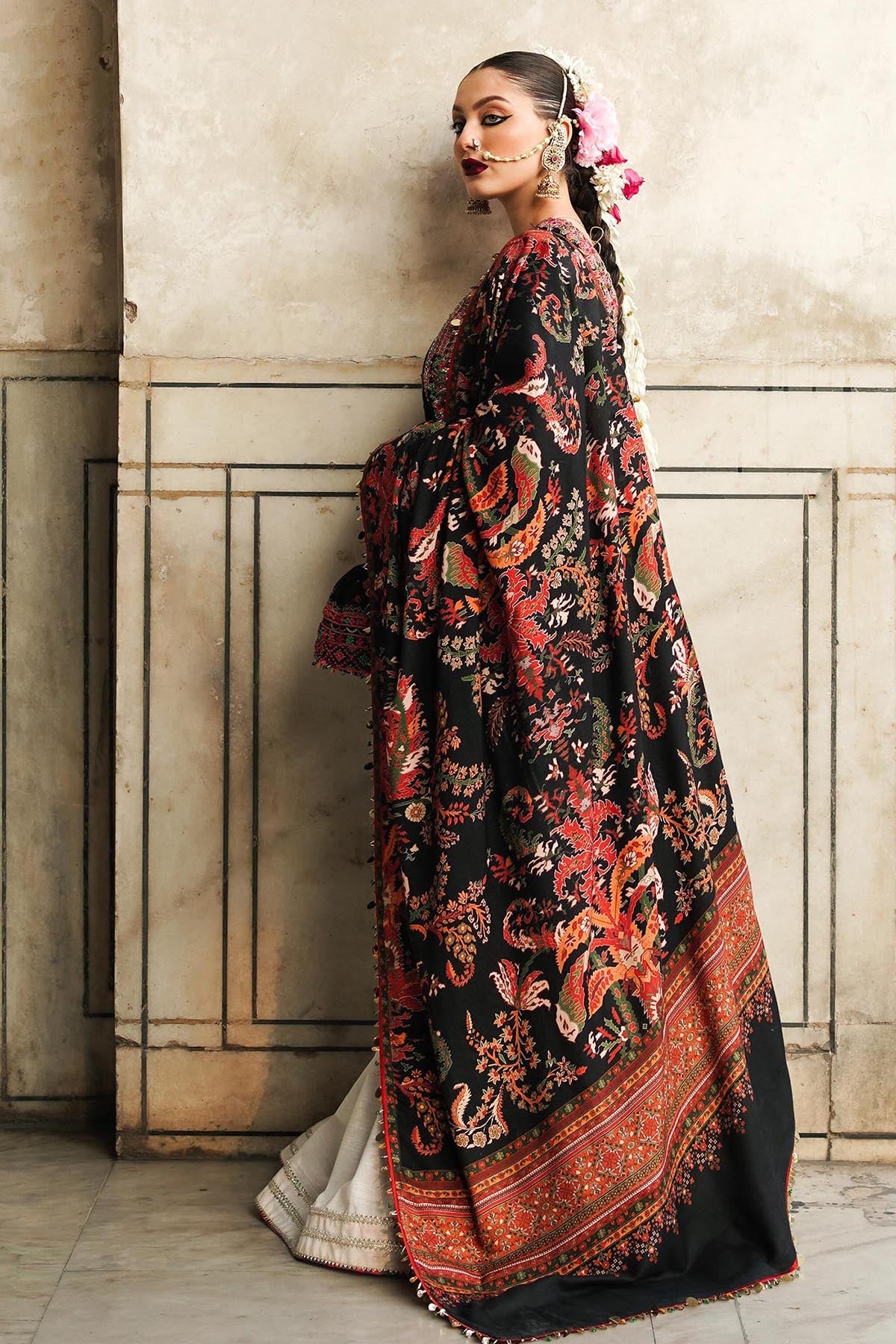Winter 2025 | Hussain Rehar Coco HR-101 – Dhanak 3PC Suit with Wool Shawl