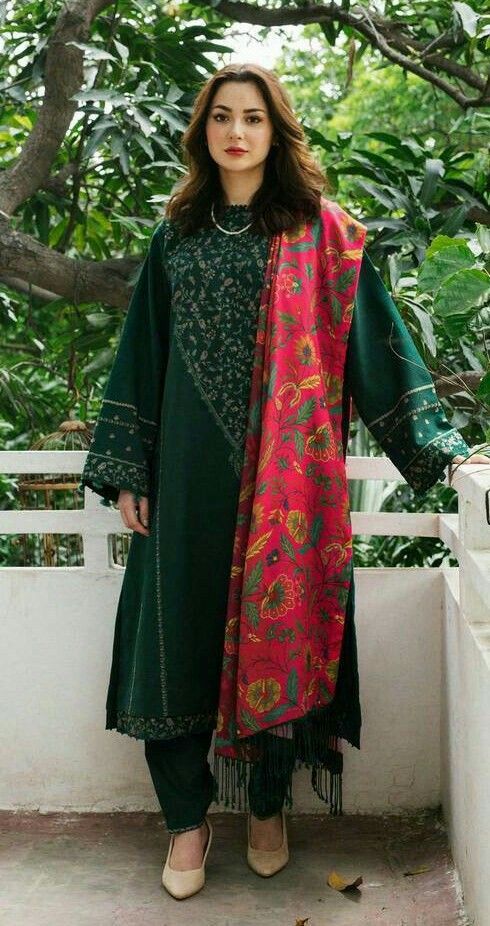 Zara Shahjahan Winter 2025 | 3-Piece Dhanak Suit with Pashmina Shawl