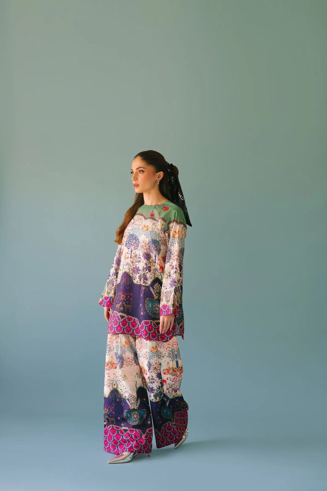 Jade – 2-Piece Pure Shemoz Silk Digital Printed Winter Suit